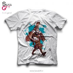 تی شرت سفید طرح کریتوس و پسرش | God of War