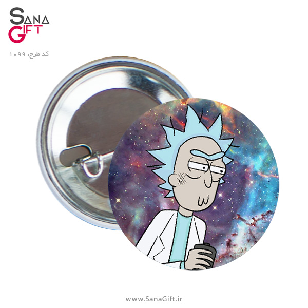 Badge-1099 پیکسل طرح ریک سانچز (Rick And Morty)