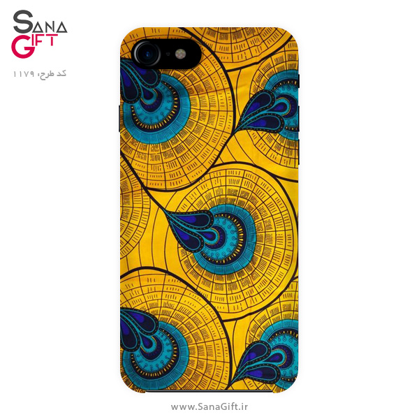 Case-1179 قاب موبایل طرح بته جقه زرد و آبی