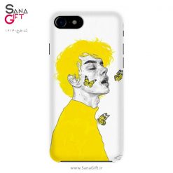 قاب موبایل طرح پسر زرد و پروانه