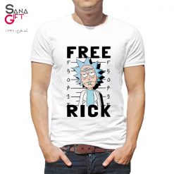 تی شرت سفید طرح Free Rick (ریک و مورتی)