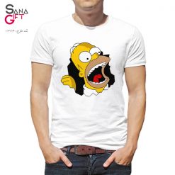 تی شرت سفید طرح هومر سیمپسون – Homer Simpson