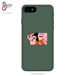 قاب موبایل طرح چشم دختر سبز و قرمز